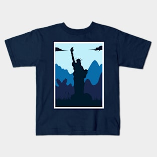 status of liberty t shirt design Kids T-Shirt